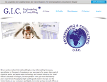 Tablet Screenshot of gic-engineering.com